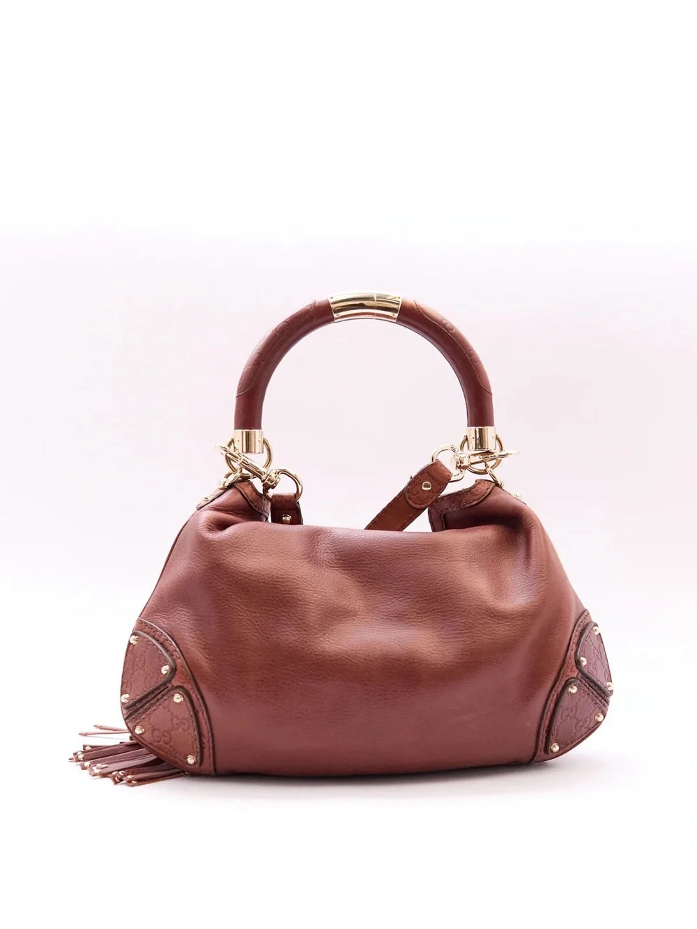 Vintage Gucci Brown Leather Indy Bag (2006 Release)